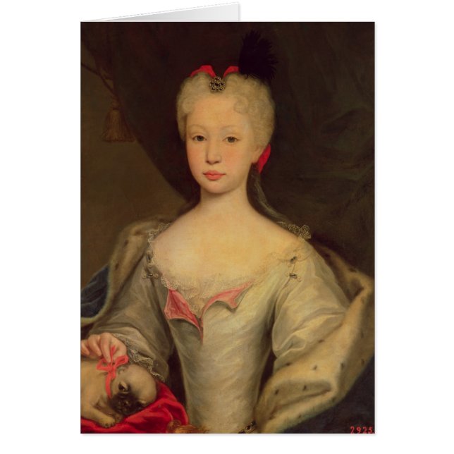 Cartão Maria Barbara de Braganza Rainha da espanha (Frente)