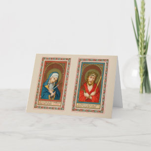 Cartão Maria, Mater Dolorosa & Jesus, Ecce Homo Saudação