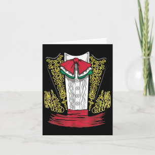 Cartão Mariachi Charro Mexicano Costume Para Dia De Los M