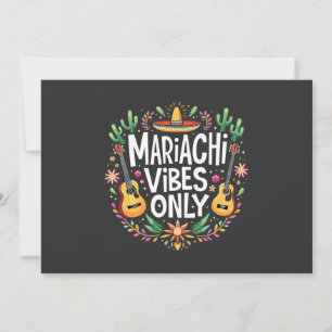 Cartão Mariachi Vibes Apenas Amantes de Música Saxófona d