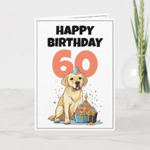 Cartão Marido branco e preto, 60º aniversário