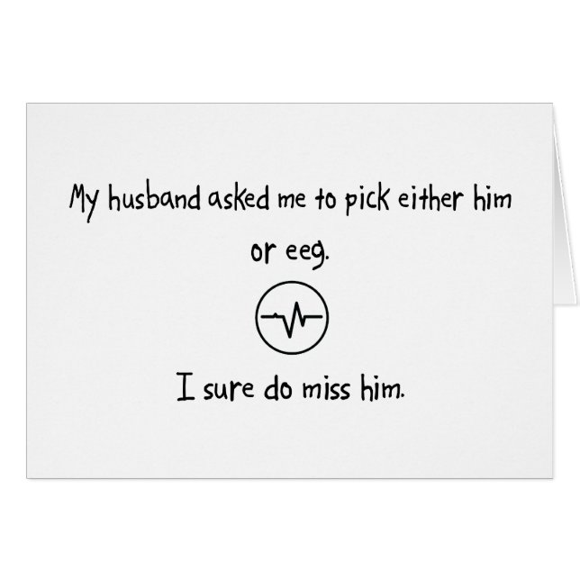 Cartão Marido da picareta ou EEG (Frente Horizontal)