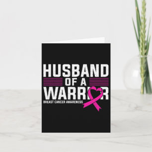 Cartão Marido De Um Guerreiro Cancer De Fita Rosa Awa