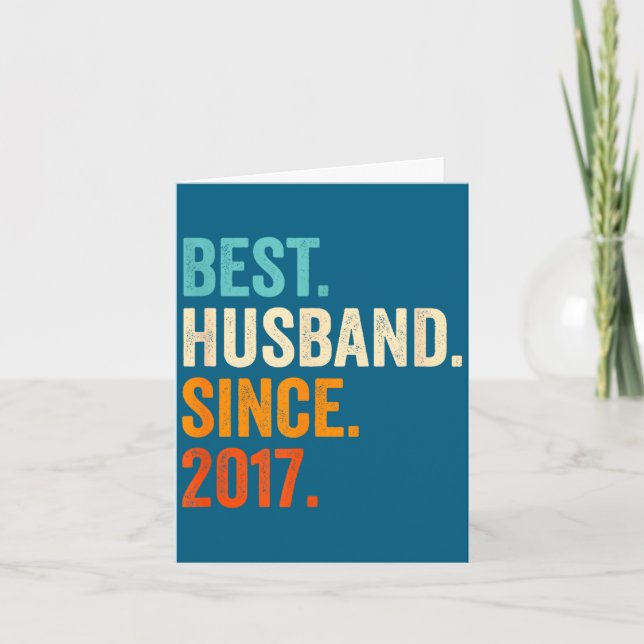 Cartão Marido Desde 2017 8º Desenho de Casamento (Frente)