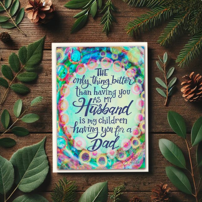 Cartão Marido Dia do Pai Inspiridade Azul (Criador carregado)