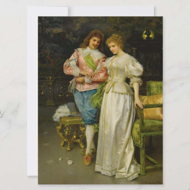 Cartão Marido e Esposa Betrothed (Casamento e Casamento) (Frente)