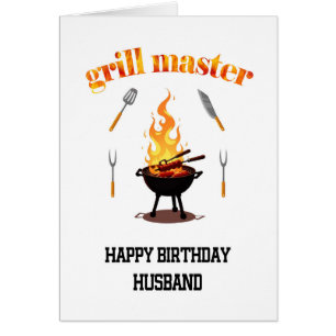 Cartão Marido Grill Master Birthday