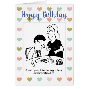 Cartão Marido Jantou que o Cão já se recusou