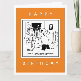 Cartão Marido não quer questionar desenho animado