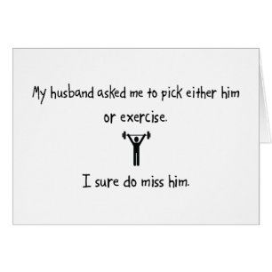 Cartão Marido ou exercício da picareta