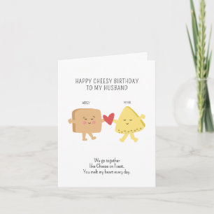 Cartão Marido Personalizado Cheesy Birthday