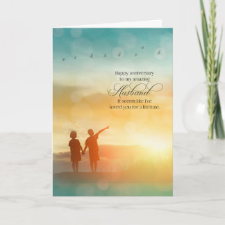 Cartão Marido Vivem Aniversário de Casamento do Amor