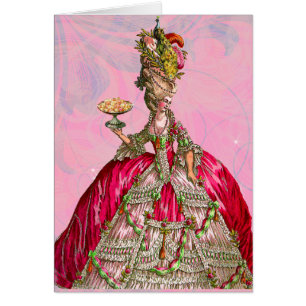 Cartão Marie Antoinette Deixou-Os Comer Bolo