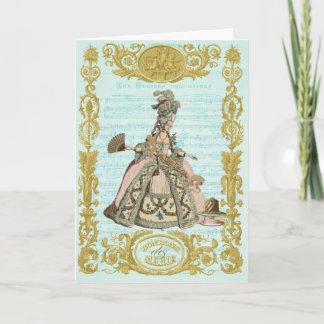 Cartão MARIE ANTOINETTE derramam bombons dos Cerises
