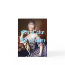 Marie Antoinette Eat Cake Be Queen Blue Texto