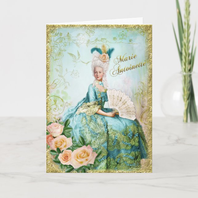 Cartão Marie Antoinette  Greeting Card Emerald garden (Frente)
