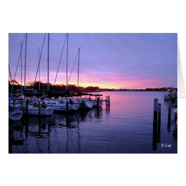 Cartão Marina Sunset, S Cyr (Frente Horizontal)