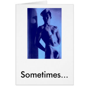 Cartão Marinheiro azul, às vezes…