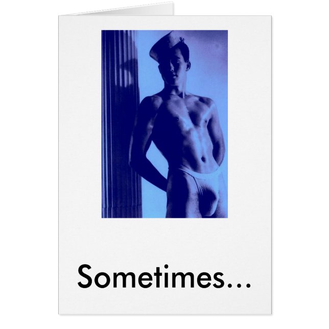 Cartão Marinheiro azul, às vezes… (Frente)