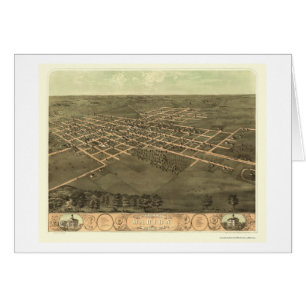 Cartão Marion, mapa panorâmico de IA - 1868