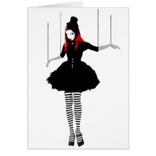 Cartão marionete de cabaret