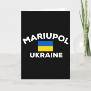 Cartão Mariupol Ucrânia Bandeira Ucraniana Cidade