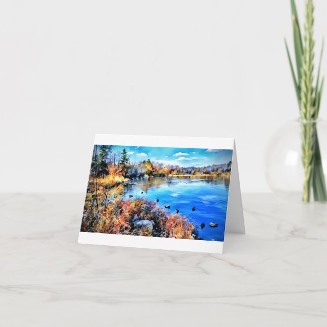 Cartão Marla's Water Color Pond card   (Frente)