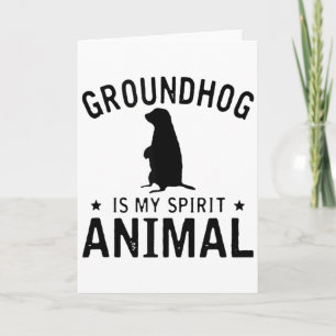 Cartão Marmota É Meu Animal Espiritual - Ta Funny Woodchu