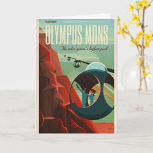 Cartão Mars Olympus Mons Maior Sistema Solar de Vulcão