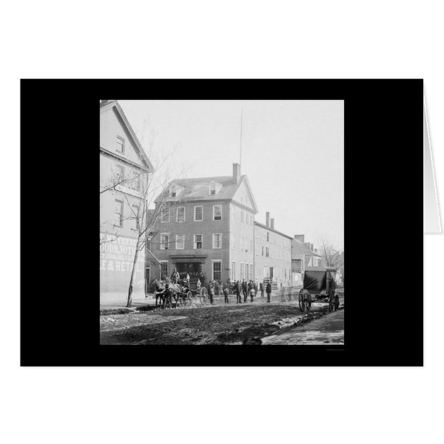 Cartão Marshall House em Alexandria, VA 1865 (Frente Horizontal)