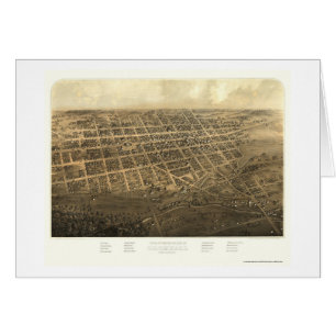 Cartão Marshall, mapa panorâmico do MI - 1868