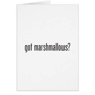 Cartão marshmallows obtidos