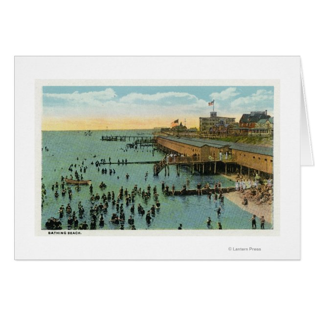 Cartão Martha's Vineyard, Vista aérea da praia (Frente Horizontal)