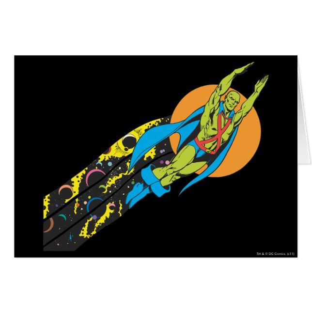 Cartão Martian Manhunter Voa (Frente Horizontal)