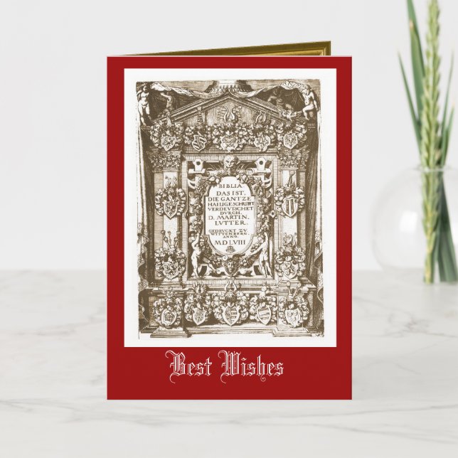 Cartão Martin Luther, 1558 (Frente)