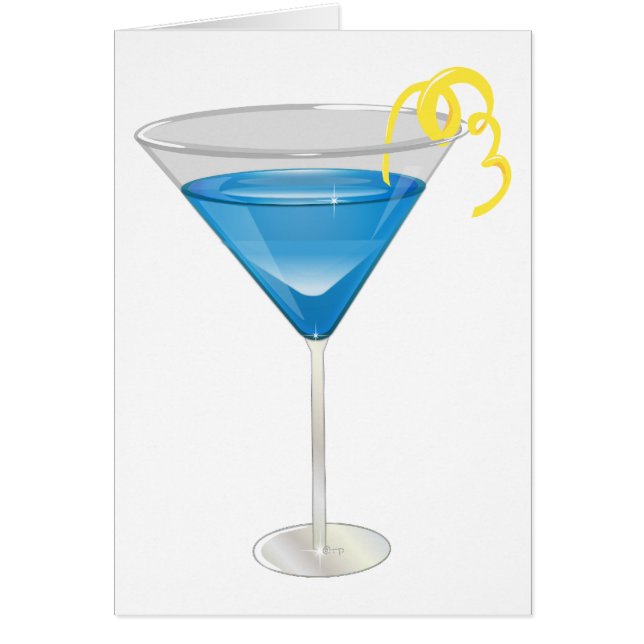Cartão Martini azul (Frente)