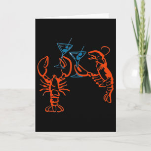 Cartão Martini Red Lobster Comida Italiana Estética Verão