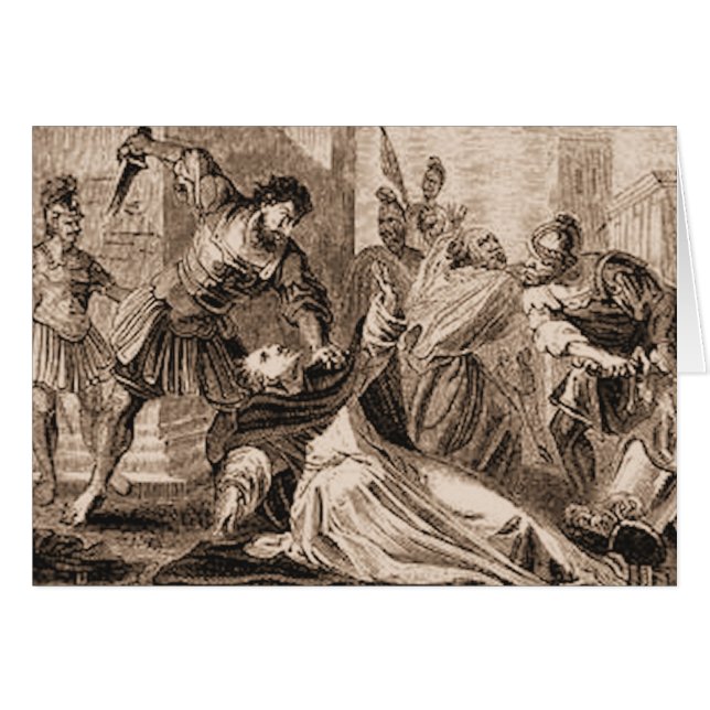 Cartão Martrdom de St James (Frente horizontal)