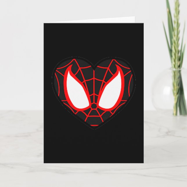 Cartão Marvel Spider-man Miles Morales Valentines Day Hea (Frente)