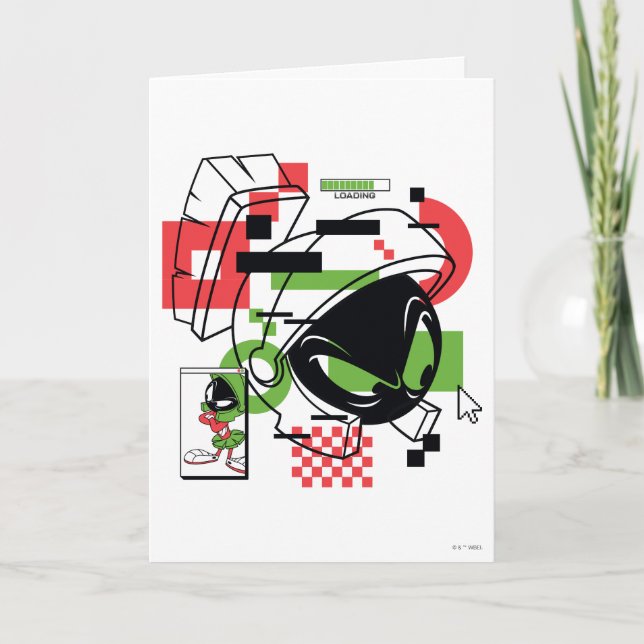 Cartão MARVIN THE MARTIAN™ Glitch (Frente)