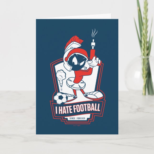Cartão MARVIN THE MARTIAN™ "I Hate Football" Graphic (Frente)
