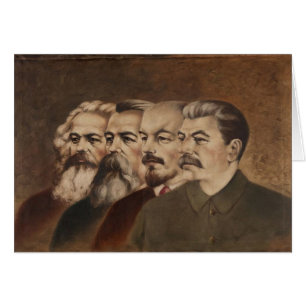 Cartão Marx, Engels, Lenin, e Stalin