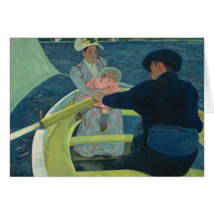 Cartão Mary Cassatt A Excursão de Barco Arte Impressionis