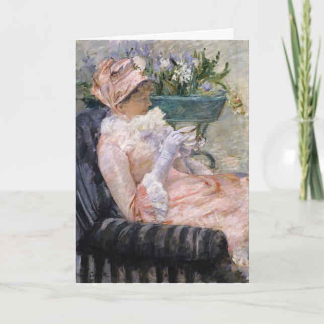 Cartão Mary Cassatt - A Taça do Chá (Frente)