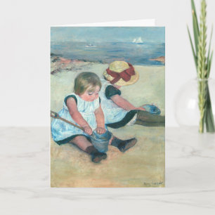 Cartão Mary Cassatt - Children Playing on the Beach