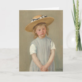 Cartão Mary Cassatt - Criança num Chapéu de Palha