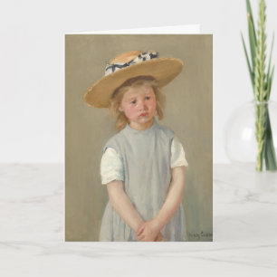Cartão Mary Cassatt - Criança num Chapéu de Palha