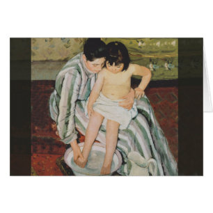 Cartão Mary Cassatt impressionista obra-prima de arte