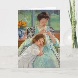 Cartão Mary Cassatt - Jovem Mãe Costurando
