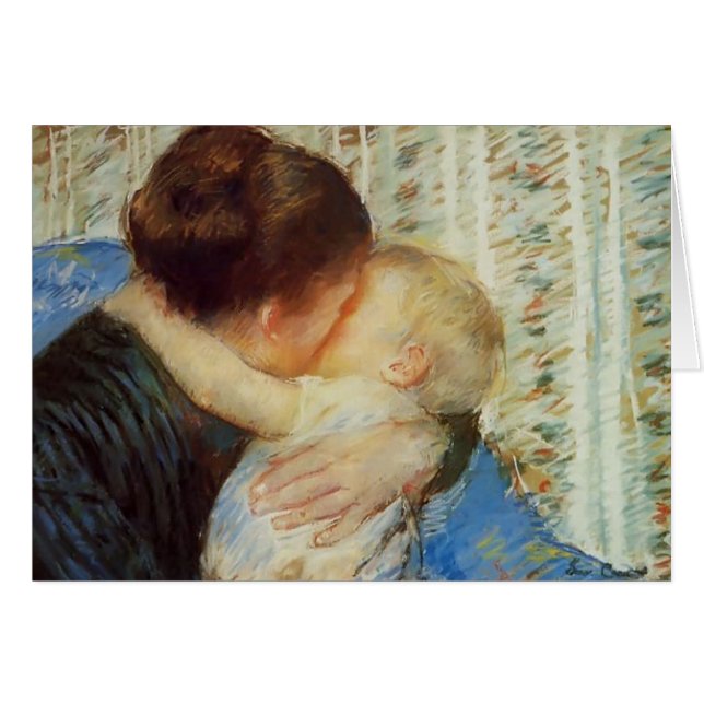 Cartão Mary Cassatt: Mãe e criança (Frente Horizontal)